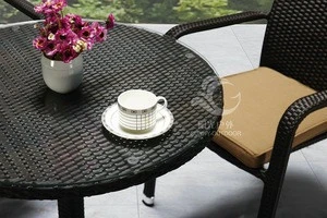 outdoor furniture garden set PE rattan furniture aluminum frame wicker table&amp;chairs with cushion