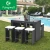 Outdoor Patio Bar Counter Table Set With Stools Set Of 3