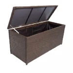 Outdoor storage box chest bin,  garden storing case, wicker rattan outdoor garden furniture set.