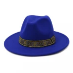 Outdoor Vintage Unisex  Cheap Wide Brim Panama Fedora Sun Visor Hat Felt Fedora China Hat