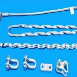 Overhead Aerial Power Cable Fittings OPGW Cable Tension Clamp on Pole Tower Installation