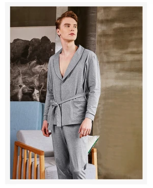 Pajama Set for Men Long sleeve nightwear  men pajamas Solid White Ivory Mens Long Sleeve Classic Woven Cotton  PJ Set