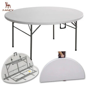 Party camping dining folding table used metal folding table for sale