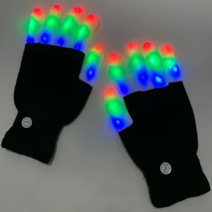 Party Supplies Rave Flashing Finger Kids Children Toys Lighting Mittens Magic Black Luminous Light Up LED Gloves