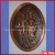 Import Patina Large Oval Antique Bronze Wall Plaque with Statues from China