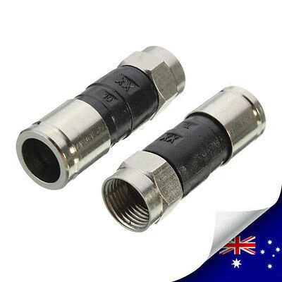 PCT-TRS-6 F Compression Connectors for RG6,RG59 and RG11 Universal RG-6 ALL BRASS WEATHER SEAL Coaxial Compression Connector