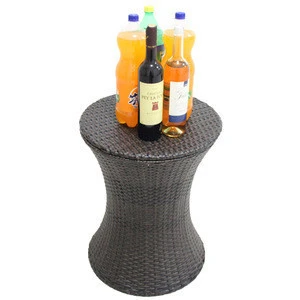 pe rattan patio cooler box plastic ice bucket rattan coffee table for party
