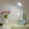 Pen Holder Phone Holder Charger Mini Fan 5 in 1 Eye Protection LED Table Lamp for Kids