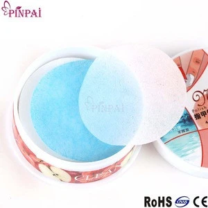 Pinpai 48pcs non-toxic and hazard free fruit smell nail polish remover pad wipes