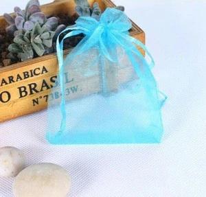 Plain transparent organza yarn gauze bag jewelry packaging net pearl yarn bag Drawstring bag