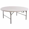 Plastic Folding table round used for banquet outdoor wedding folding tables 6 ft table chairs