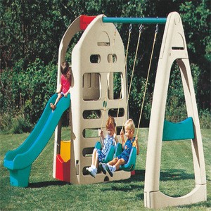 Plastic Toys Series Small Size outdoor playground - Combination Swing and Slide
