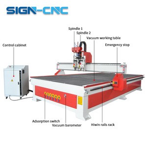 Pneumatic engraving machine cnc router 1325 1530 2030 2040 auto tool change with 2/3/4 spindles