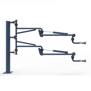 Pneumatic loading arm with telescopic vertical tube swivel joint for chemicals liquid loading unloading skid-mounted system