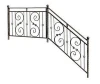 Popular outdoor stair railing by aluminum, steel or customized