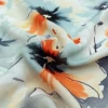 Popular pattern custom 45S 145gsm 100 rayon woven poplin digital printed big flowers fabric for sportswear