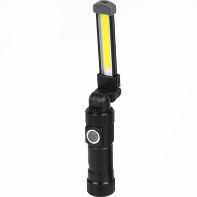 Portable 360 degree rotation magnet COB LED  working light flashlight USB rechargeable for inspection repairing and warning