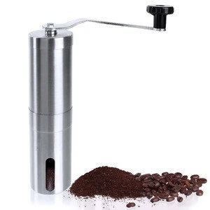 Portable antique italian stainless steel manual coffee mill burr coffee bean grinder for sale