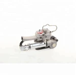 Portable battery powered automatic plastic tool strapping seals
