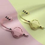 Portable for Apple or Android phones  Multi-port USB cable fast charging data cable