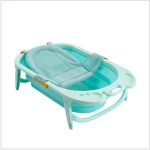 Portable Plastic Foldable Newborn Baby Kids Bath Tub Bathtub Set with Stand