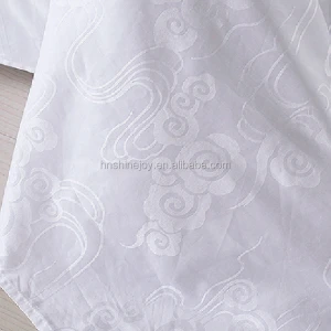 premium 5 star hotel bed linen jacquard 600TC egyptian cotton white bed sheet
