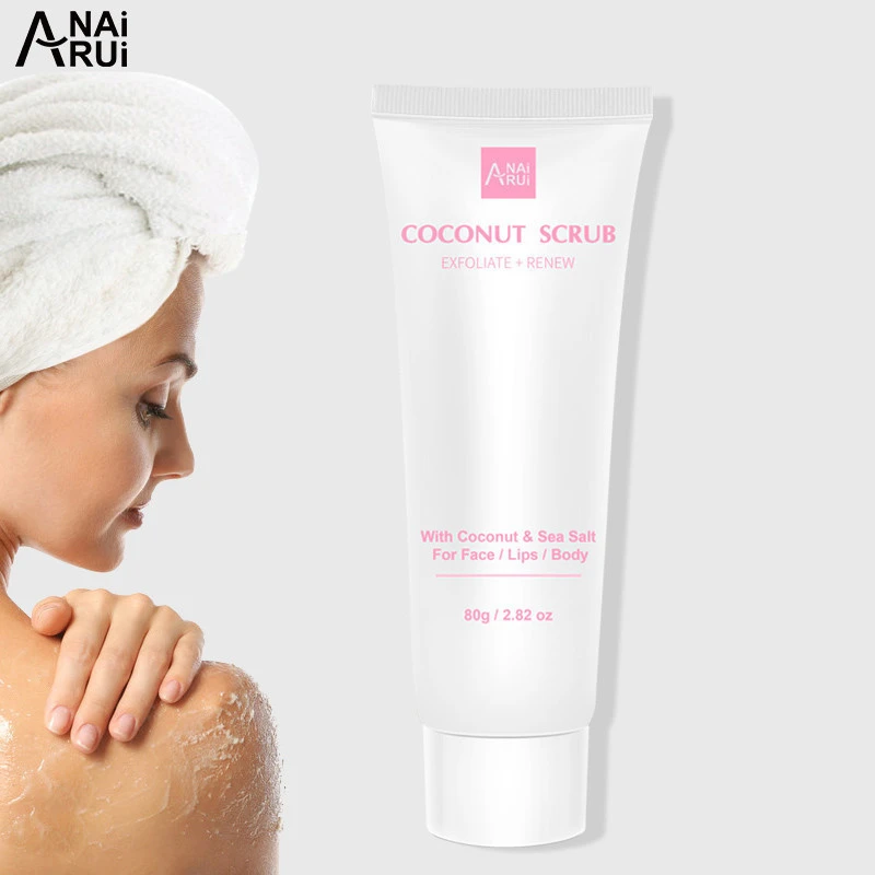 private label  Natural Skin Care Sea Salt Scrub Exfoliate Skin Smooth  Coconut Face Scrub Organic Moisturizing Body Scrub