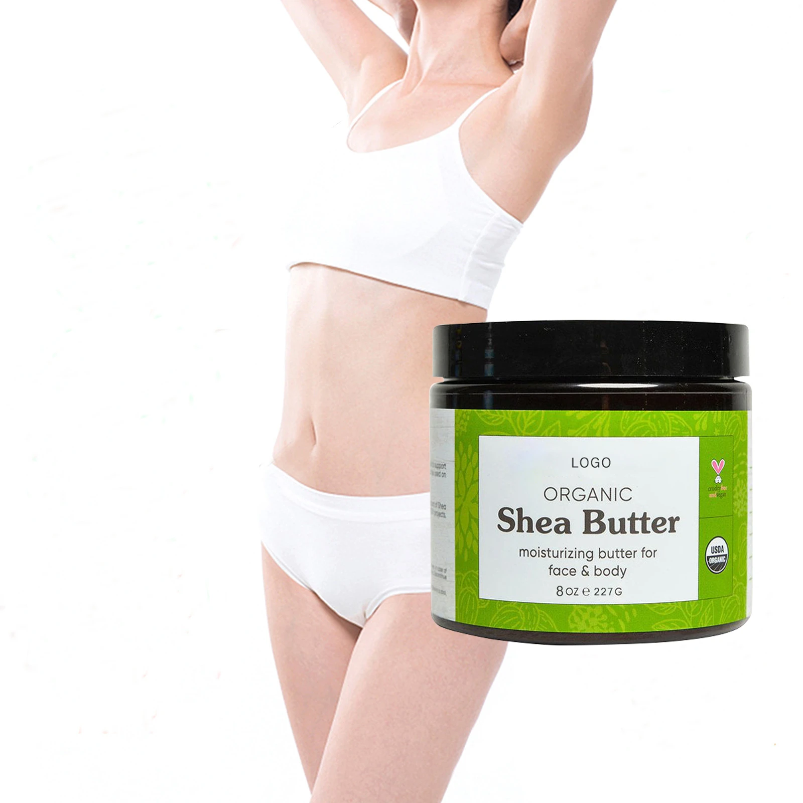 Private Label Wholesales Natural Organic Body Butter Private Label Moisturizer Beauty Skin Care Silky Whipped Shea Butter