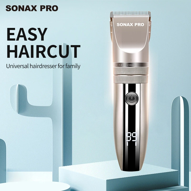 Professional Hair Cutting Trimmer Kit LED Display Cordless Hair Trimmer Rechargeable Hair Clippers for Men