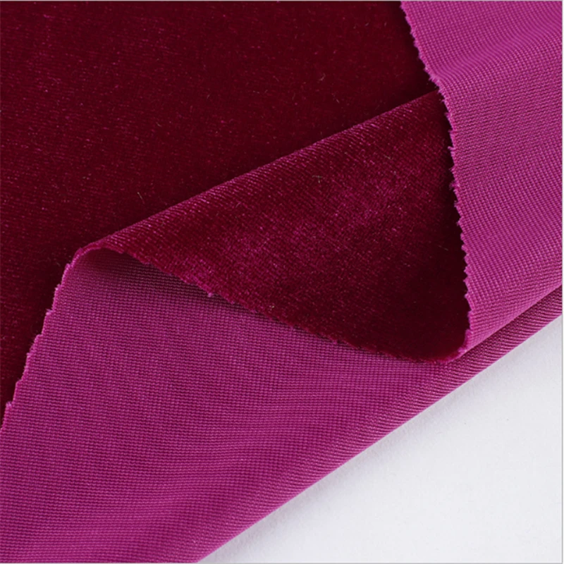 Professional supplier Korea Velvet fabric Elasticity Polyester90%  velvet material