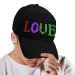 Promotional Cheap Baseball  LED hat Manufacturer Custom Light Up Scrolling LED Custom LED Messages