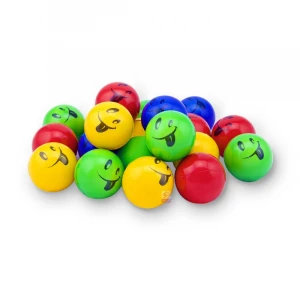 Promotional cheap round Smiley face pu stress ball high quality anti stress ball toys