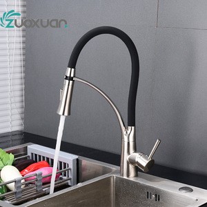Pull out spray Chrome brass sink mixer kitchen faucet