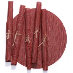 Pure Color Dinner Table Mats Nonslip Wear Heat Resistantc Tableware Placemats Dinner Set Pads Romantic Western Food Place Mats