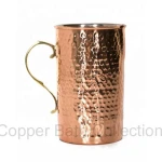 100% Pure Copper Hand Carved Water Pitcher Indian Manufacturers Ayurveda Inspired Glass Jug Wholesale Price Metal Kettle Design