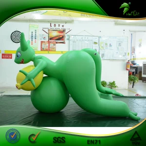 Pussy Inflatable Fox Girl Inflatable Plastic Air Doll Pregnant Big Belly Inflatable Animal Toy