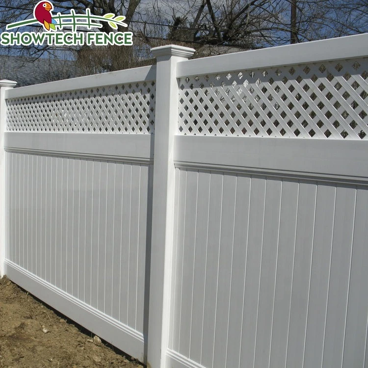 PVC fence panels/privacy fence with lattice/garden fence