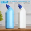 QB-DT600 brand new HDPE material 600ml house use toilet bowl cleaner bottle blue white