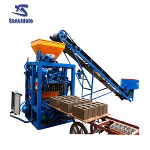 QT4-24 widely used concrete cement hollow paver block making machine with siemens motor