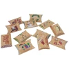 Ready To Ship Designs Assorted Christmas Kraft Cookie Candy Small Gift Pillow Paper Box