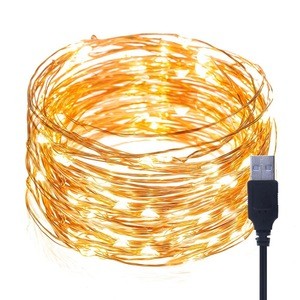Rechargeable Powered Connector Copper Wire Plug Fairy LED Holiday USB String Light