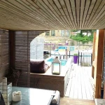 Rich, stylish and decadent deep chocolate bean-filled sofa, outdoor beanbag chairs