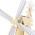 Import Robotime Diy Educational Toy Windmill Powered By Solar Energy from China