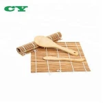 Rolling Mats Chopsticks Paddle And Spreader Carbonized Bamboo Sushi Kit