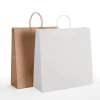 RTS 100 Pcs 5.9" x 8.6" Resealable White Kraft Stand Up Pouch With Matte Window Reusable Packaging frost clothing bags