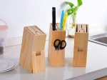 Rubber wood knife block kitchen knife holder knife stand