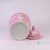 Rynq279 New Beautiful Pink Ground White Flower Pattern Medium Size Porcelain Jar