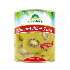 Salable Tasty Snacks Canned Fruit Labels Design Preserved Canned Kiwi Fruit