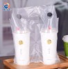 Sanding Takeaway Bag Food Plastic Carrier Custom Printed for 500ml Cup