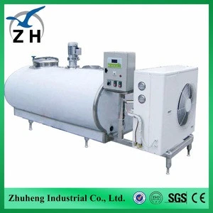 Sanitary Stainless steel dairy processing machines horizontal milk cooling tank
